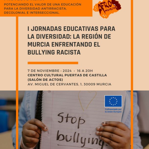 Portada programa definitivo de las I jornadas educativas para la diversidad organizadas por Afromurcia