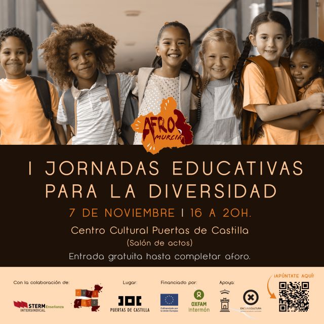 Cartel de promoción de las I Jornadas educativas para la diversidad de Afromurcia