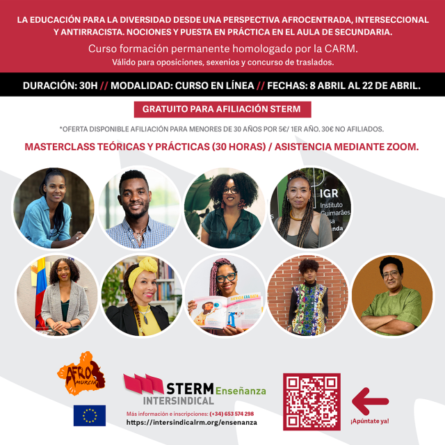 Cartel del curso de formación a formadores antirracista